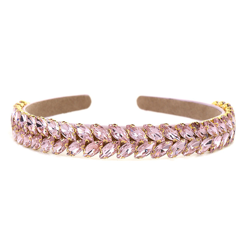 Wholesale Full Diamond Baroque Fabric Diamond Headband Wholesale